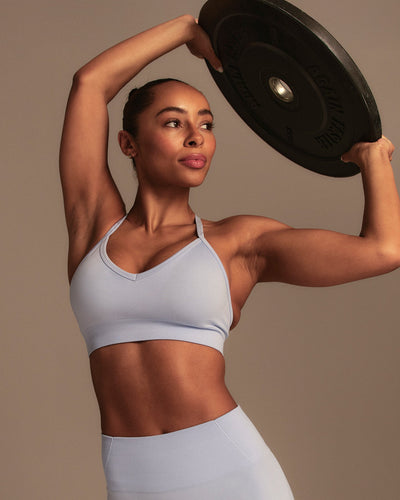 Define 2.0 Seamless Halter Neck Bra | Airy Blue