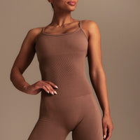 Define 2.0 Seamless Scrunch Short Unitard | Mocha