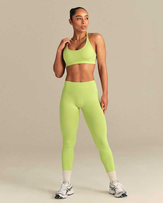 Define 2.0 Seamless Cross Back Bra | Lime Punch