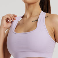 Motion Seamless Racer Back Bra | Cool Lilac