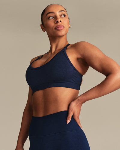 Define 2.0 Seamless Cross Back Bra | Sapphire Blue