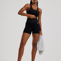 Power Seamless Adjustable Sports Bra | Black