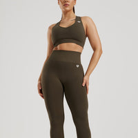 Power Seamless Sweetheart Bra | Dark Olive