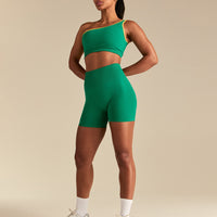 Power Seamless Scrunch Shorts | Amazonia Green