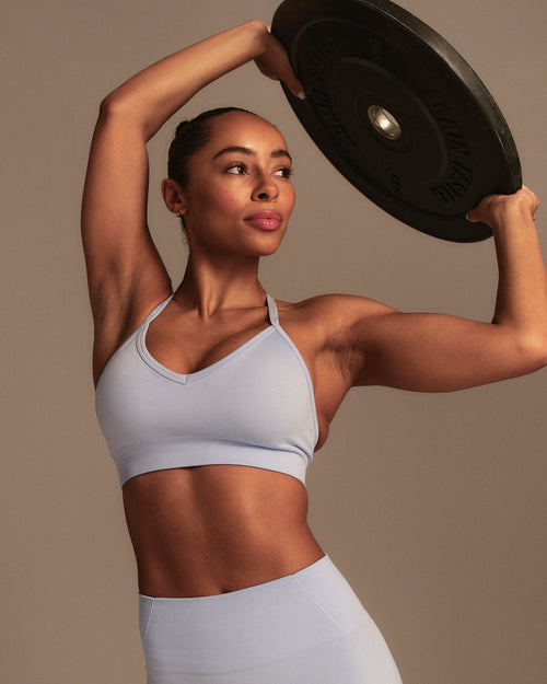 Define 2.0 Seamless Halter Neck Bra | Airy Blue