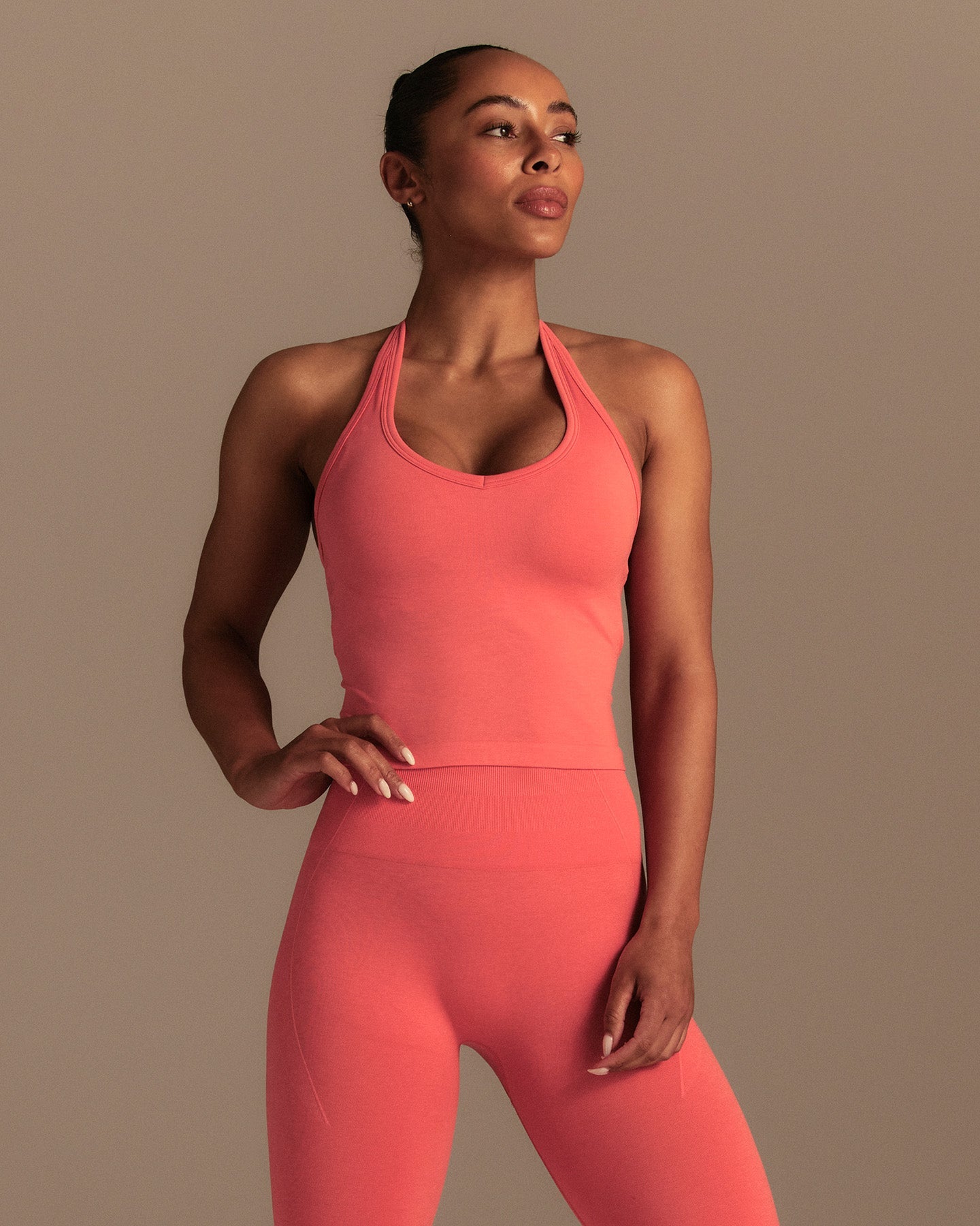 Define 2.0 Seamless Halter Tank | Sunlit Coral