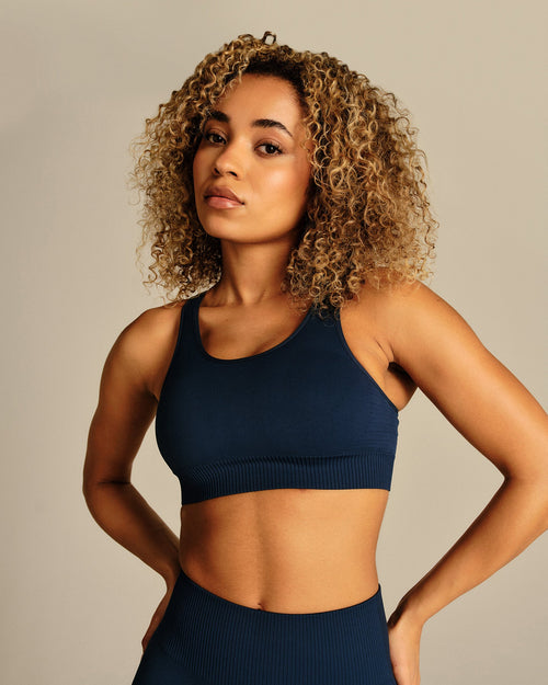 Power Adjustable Sports Bra | True Navy