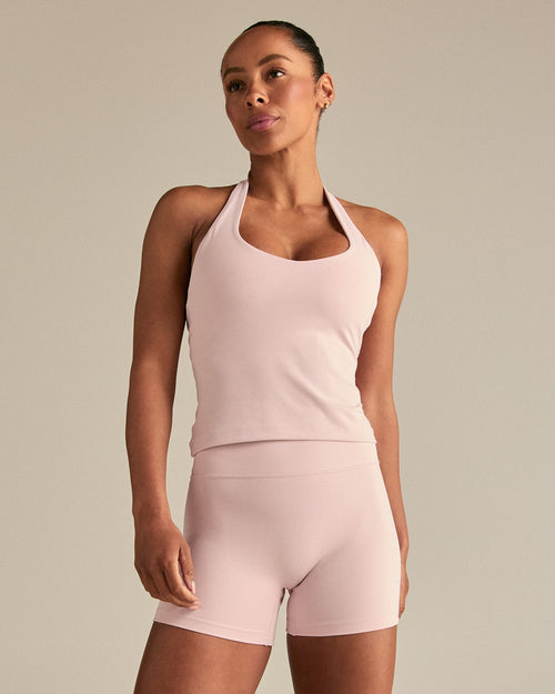 Essential Halter Tank | Ballet Pink
