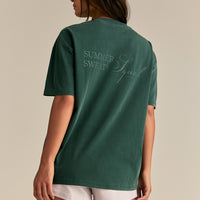 Comfort Summer Sweat Squad Graphic T-Shirt | Vintage Emerald