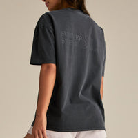 Comfort Summer Sweat Squad Graphic T-Shirt | Vintage Black