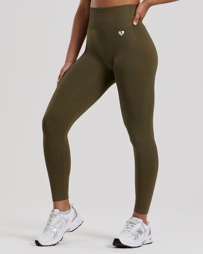 Power Seamless Leggings Khaki Women's Best
