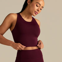 Essential Crop Tank Top | Merlot