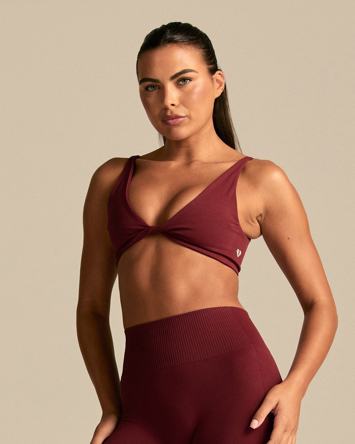 Power Reversible Twist Bra | Oxford Red