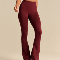 Power High Waist Flared Leggings | Oxford Red