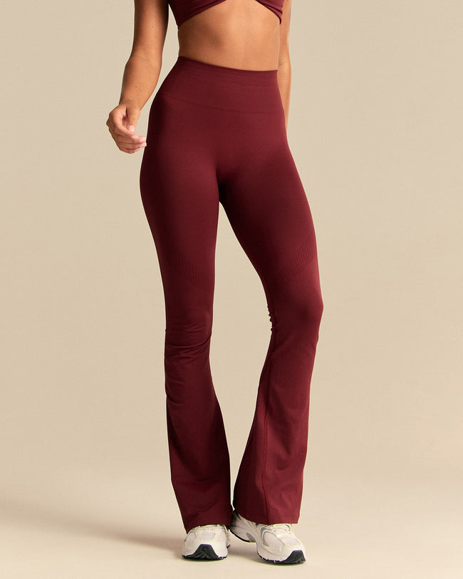 Power High Waist Flared Leggings | Oxford Red