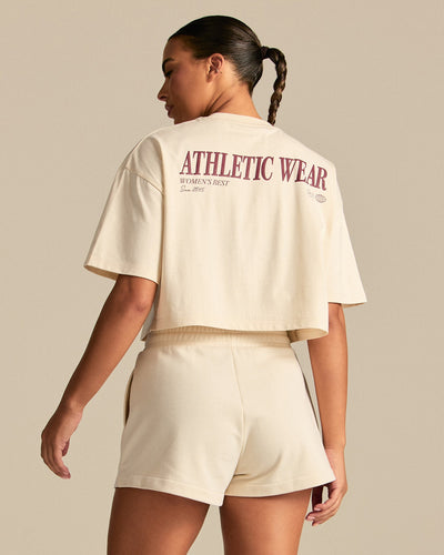 Comfort Athletic Club Cropped T-Shirt | Off White