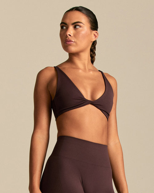 Power Reversible Twist Bra | Cafe Noir