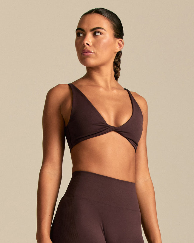 Power Reversible Twist Bra | Cafe Noir