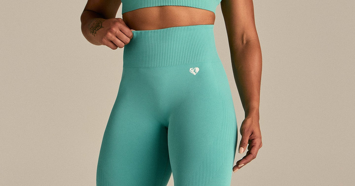 LEGGING - WAVE PRINT - GREEN