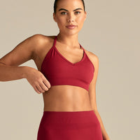 Define 2.0 Seamless Halter Neck Bra | True Red