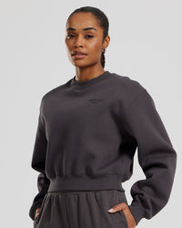 Comfort Cropped Crew Neck | Graphite