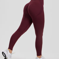 Motion Seamless Scrunch Leggings | Dark Cherry