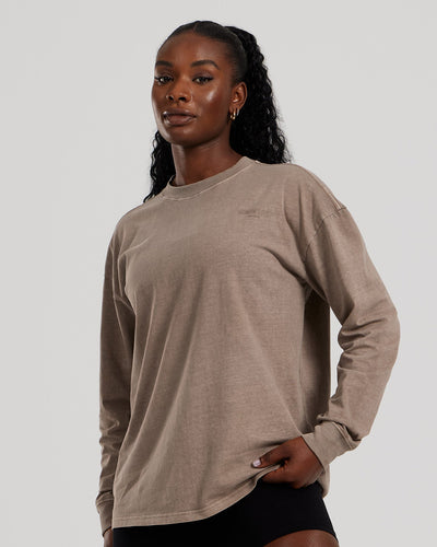 Comfort Oversized Long Sleeve T-Shirt Washed | Caribou