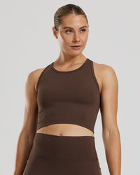 Essential Crop Tank Top | Cocoa