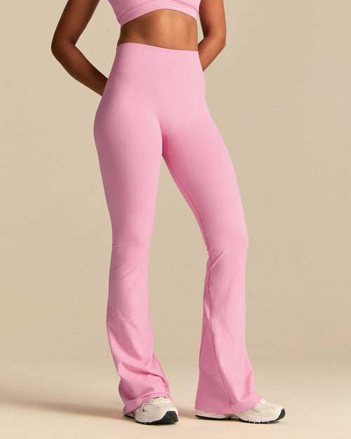 Power High Waist Flared Leggings | Candy Pink