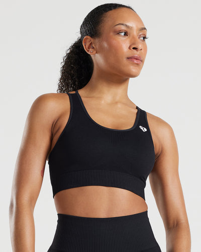 Power Seamless Sports Bra Black Women's Best