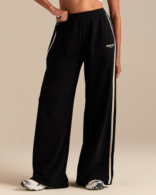 Comfort Lightweight Contrast Joggers | Black