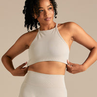 Motion Seamless Racer Front Bra | Stone