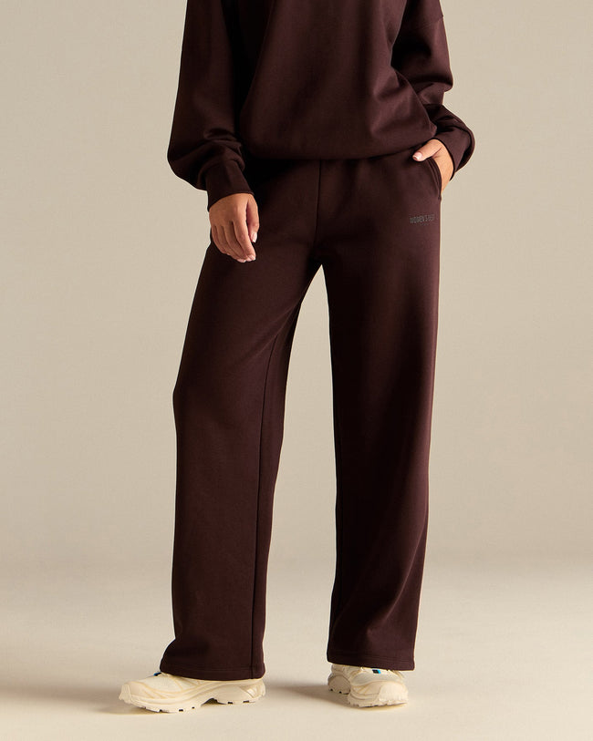 Comfort Cozy Straight Leg Joggers | Cafe Noir