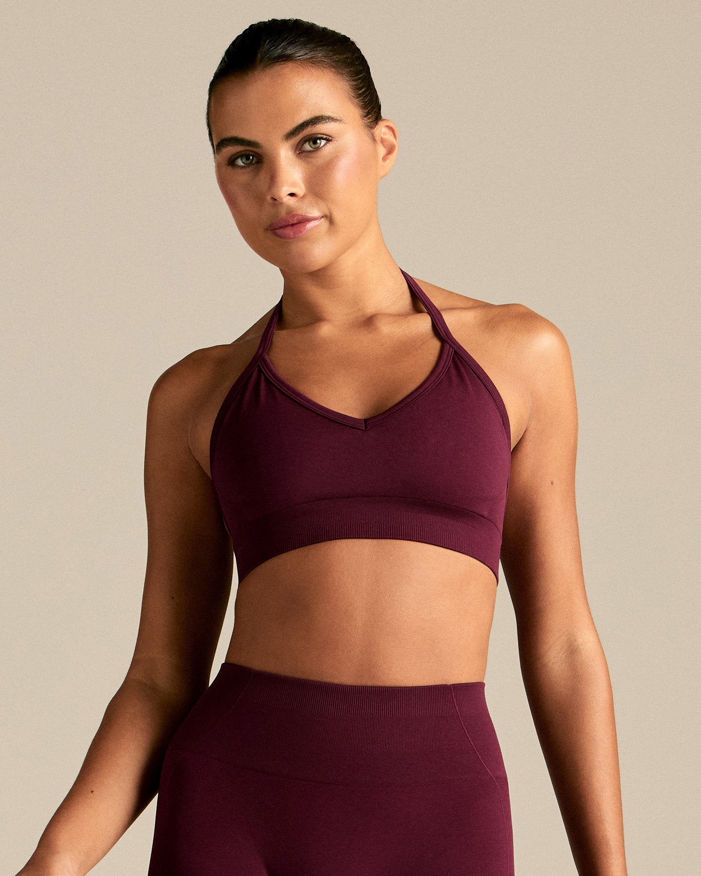 Define 2.0 Seamless Halter Neck Bra | Merlot