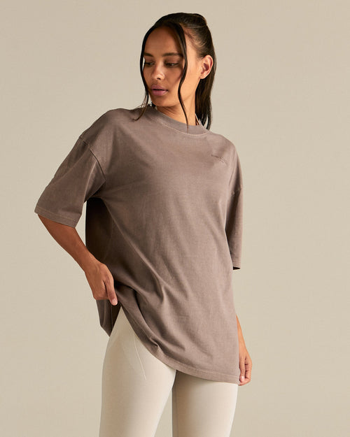 Comfort Oversized Short Sleeve T-Shirt | Vintage Mocha