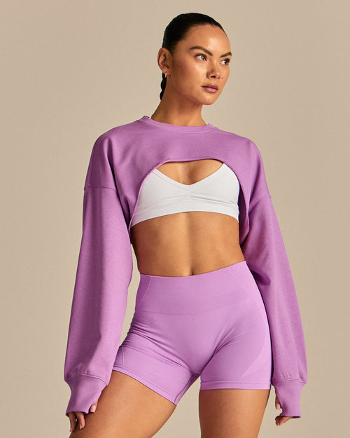 Comfort Pump Cover Ultra Cropped Sweat | Vivid Orchid