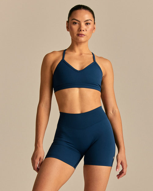 Emphasize V-Neck Bra | True Navy