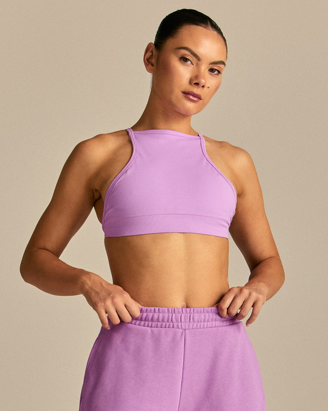 Define 2.0 High Neck Backless Bra | Vivid Orchid