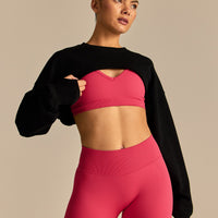 Comfort Pump Cover Ultra Cropped Sweat | Black
