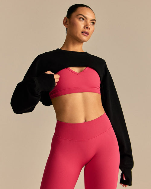 Comfort Pump Cover Ultra Cropped Sweat | Black