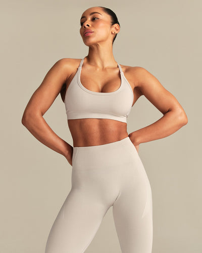 Define 2.0 Seamless Cross Back Bra | Stone