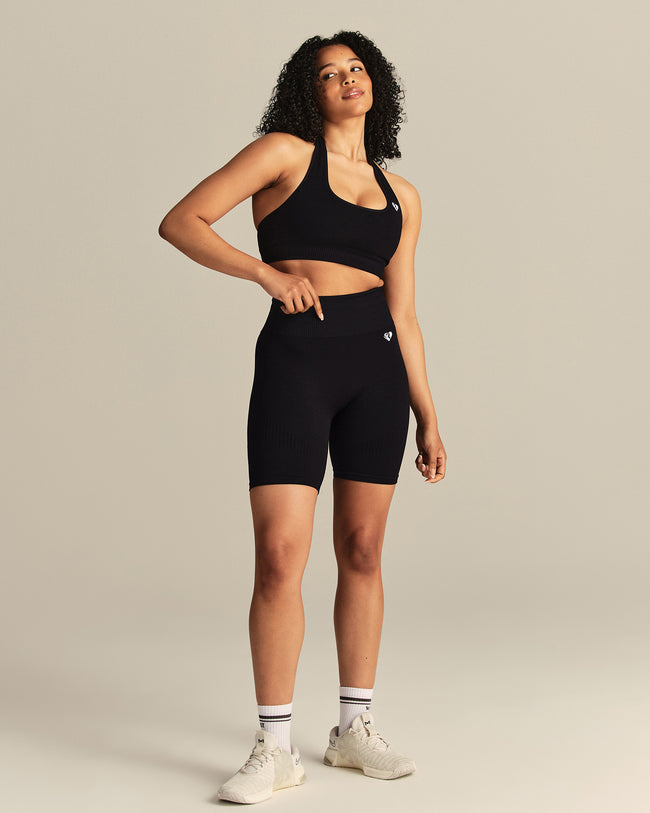 Power Seamless Cycling Shorts | Black