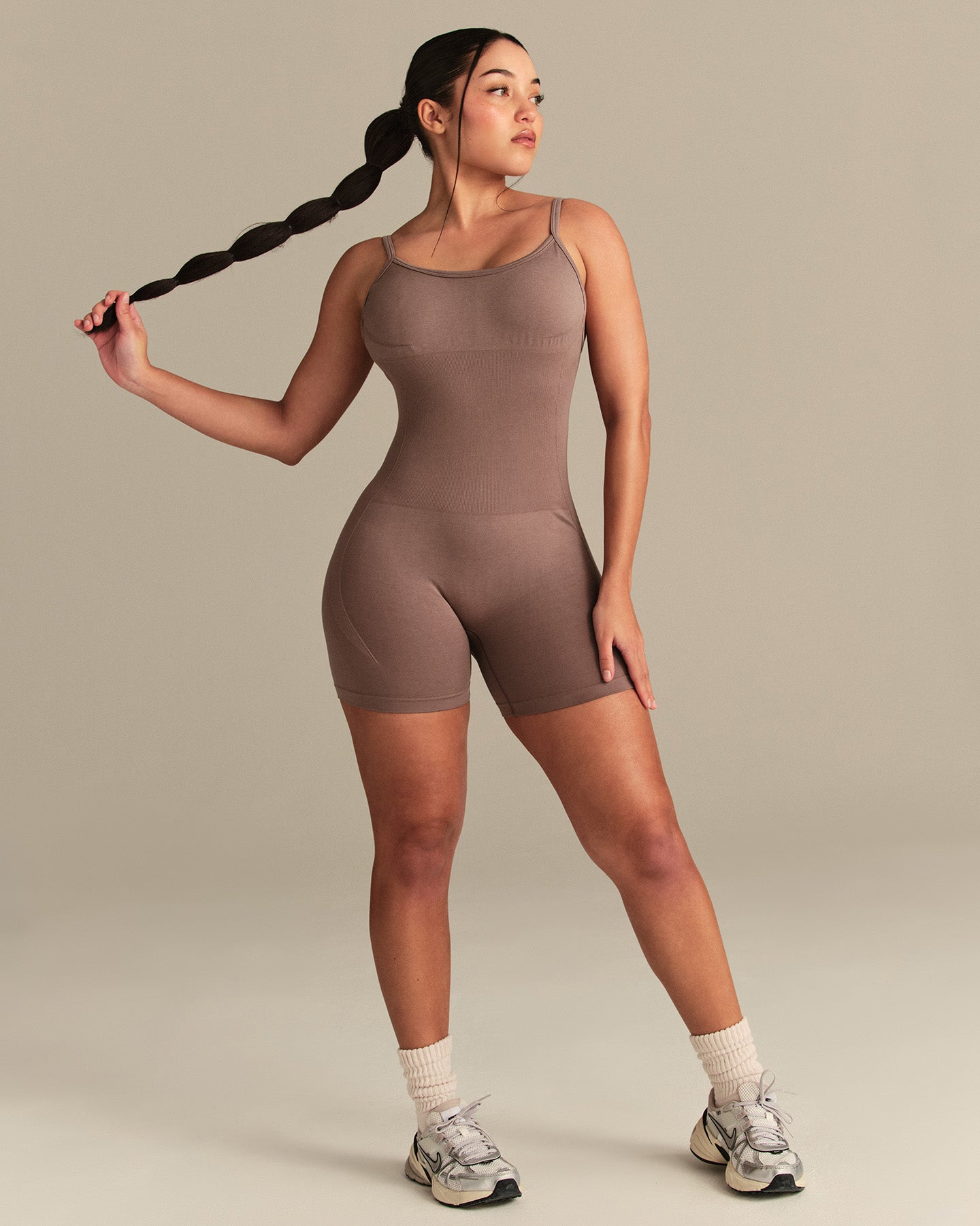 Define 2.0 Seamless Scrunch Short Unitard | Mocha