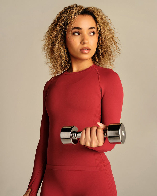 Power Long Sleeve Top | True Red