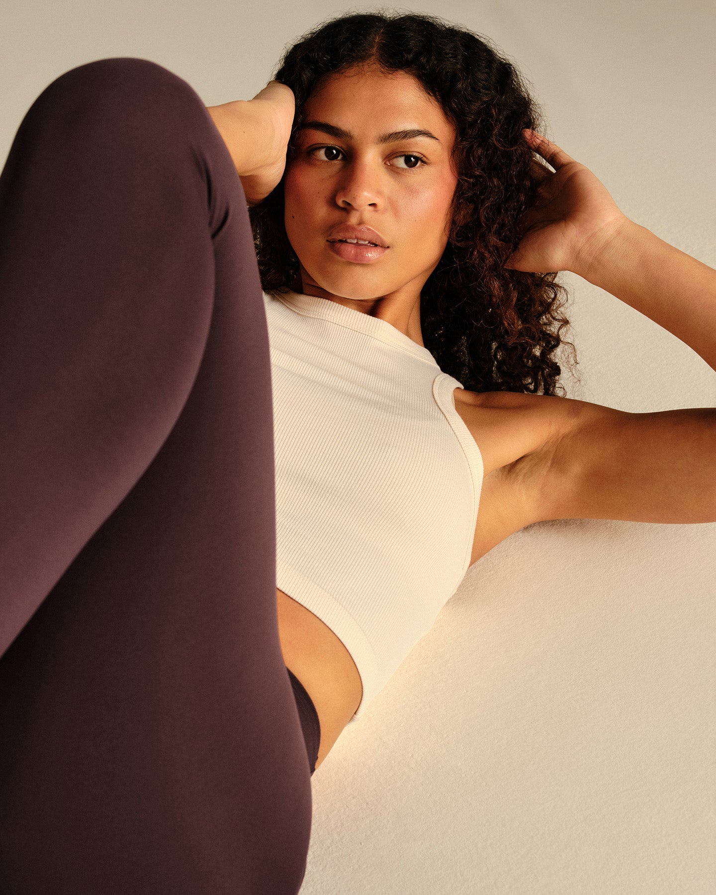 Comfort Ribbed Cropped Tank | Coconut White