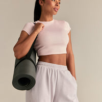 Comfort Graphic Ribbed Baby T-Shirt | Ballet Pink