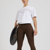 Comfort Oversized Short Sleeve Sports Club T-Shirt | White