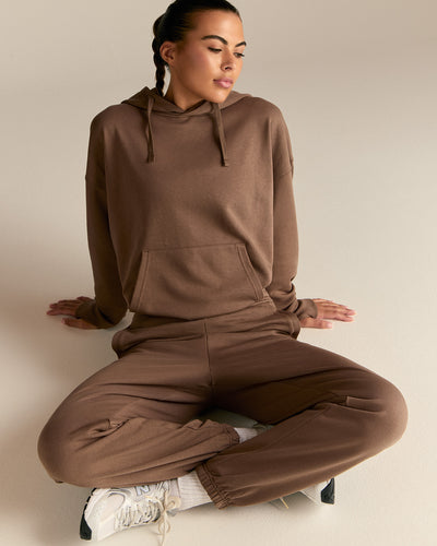 Comfort Cuffed Hem Joggers | Milk Chocolate