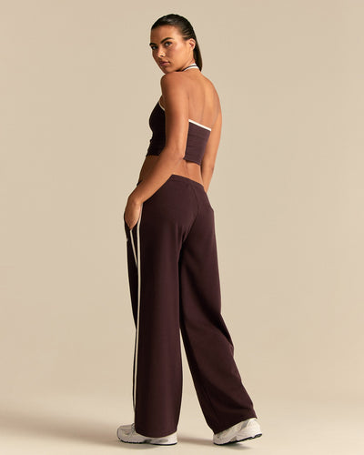 Comfort Lightweight Contrast Joggers | Cafe Noir