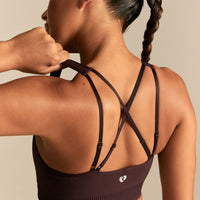 Power Adjustable Sports Bra | Cafe Noir